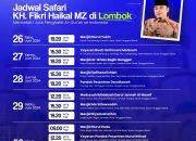 Catat!, 12 Lokasi Safari Dakwah KH. Fikri Haikal  MZ di Lombok