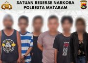 Penggerebekan Jaringan Narkoba di Karang Taliwang, Dua Pengedar dan Empat Pengguna Diamankan
