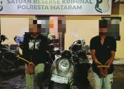 Tim Resmob Polresta Mataram Bekuk Dua Terduga Palaku Pencurian Sepeda Motor di Kos-Kosan Pagesangan