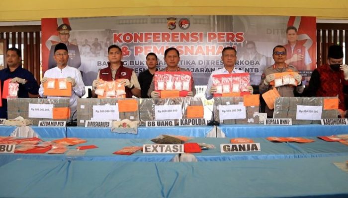 2,5 kg Sabu hingga Miliaran Rupiah Disita, Polda NTB Tegaskan Perang Tanpa Kompromi