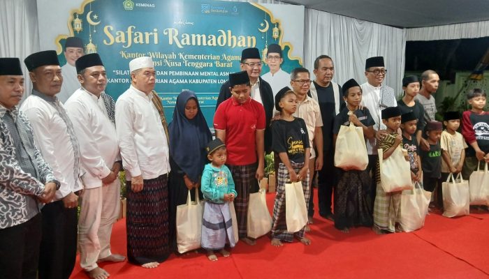 Kanwil Kemenag NTB , Beri Santunan Yatim dan Jompo di Moment Safari Ramdhan, Indahnya Berbagi